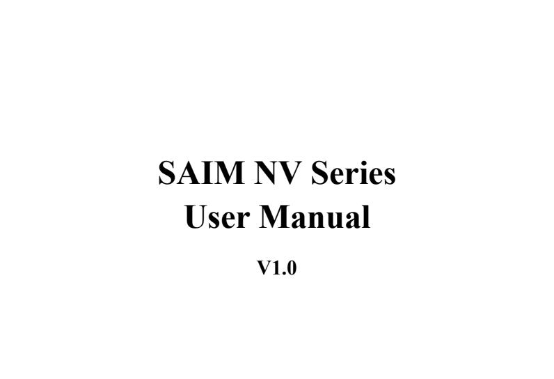 Manual-Saim NV Series