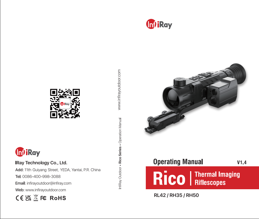 InfiRay Outdoor RICO HD RS75 Thermal Weapon Sight - P&R Infrared