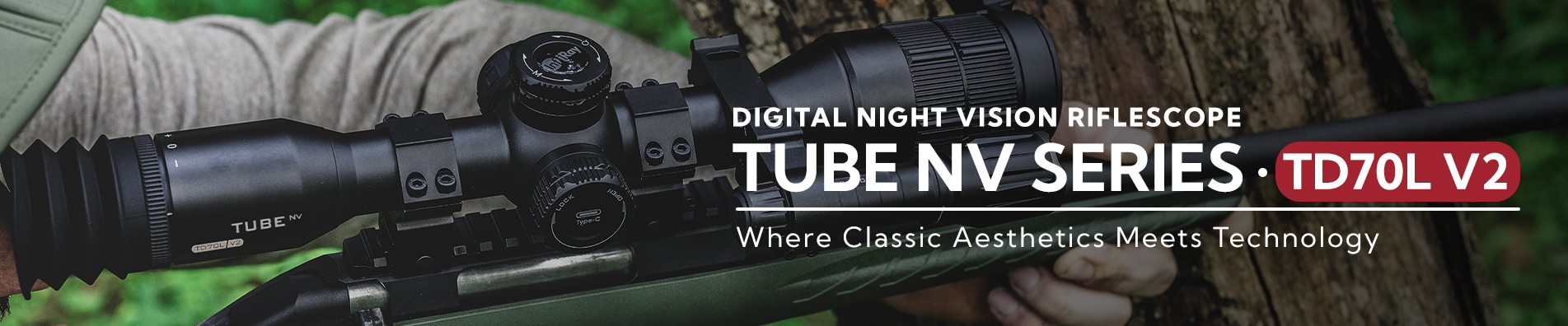 Digital Night Vision Riflescope TUBE NV v2 Series- TD70L V2