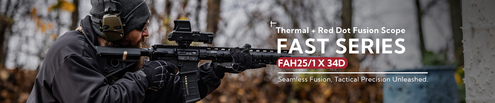 Thermal + Red Dot Fusion Scope Fast Series- FAH25/1 x 34D